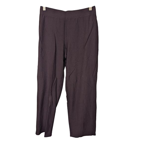Eileen Fisher Petite Small Womens Pull On Brown Cropped Business Pants - Picture 1 of 5